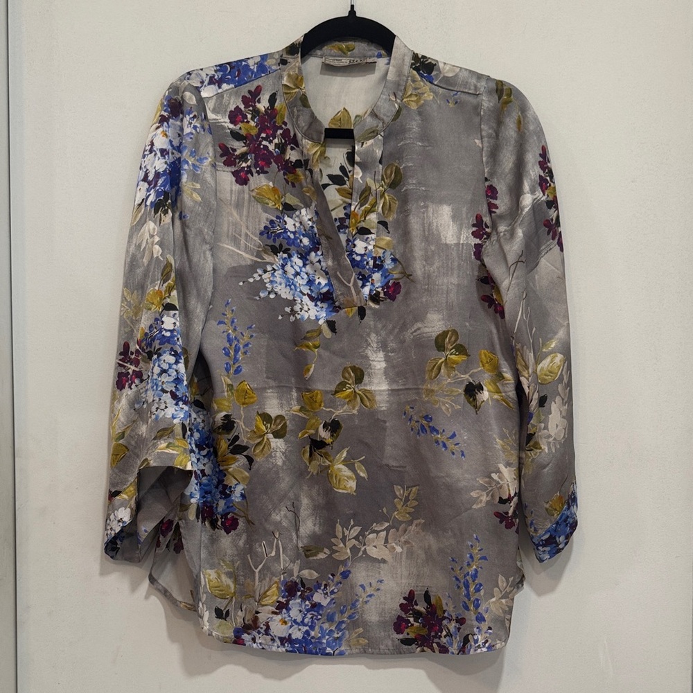 GO BY GO SILK Floral Multicolor Blouse